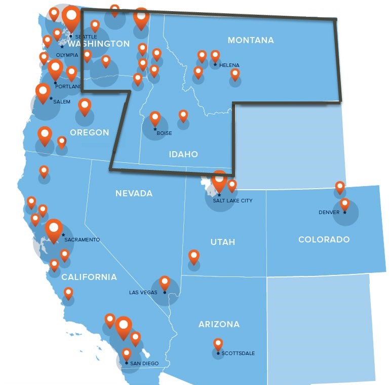 MW Region Outlined